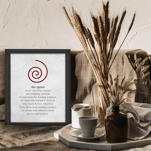 Posterizer 1 pcs-the spiral symbol-Spiritual Print-Motivational & Inspirational Art-Teachers & Classrooms-Gift For Buddhism Meditation philosophy ...